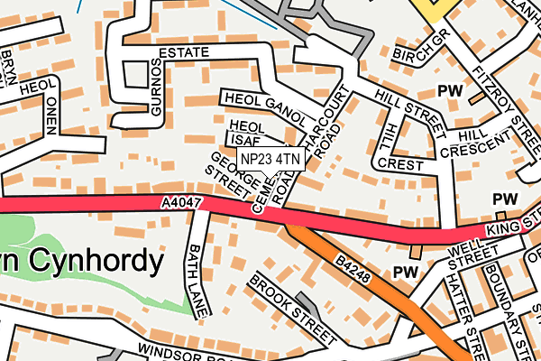NP23 4TN map - OS OpenMap – Local (Ordnance Survey)