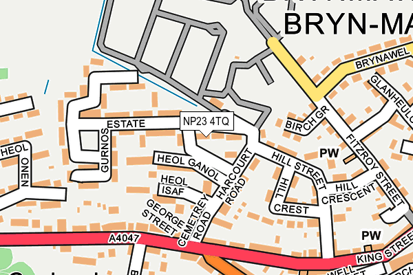 NP23 4TQ map - OS OpenMap – Local (Ordnance Survey)