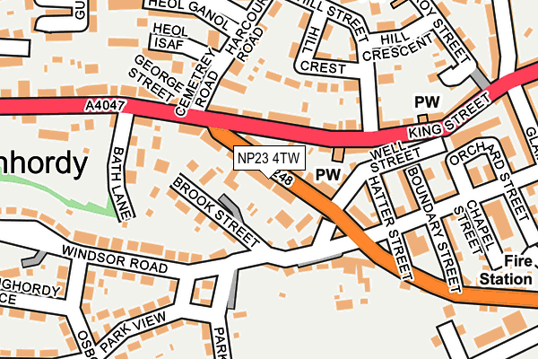 NP23 4TW map - OS OpenMap – Local (Ordnance Survey)