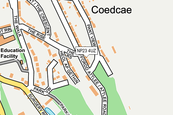 NP23 4UZ map - OS OpenMap – Local (Ordnance Survey)