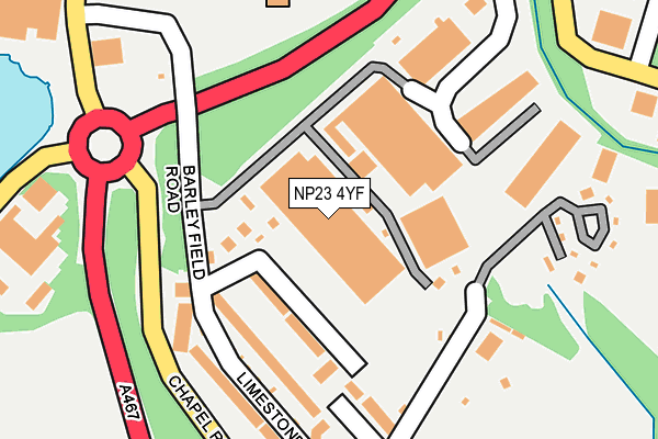 NP23 4YF map - OS OpenMap – Local (Ordnance Survey)