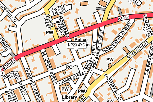 NP23 4YG map - OS OpenMap – Local (Ordnance Survey)