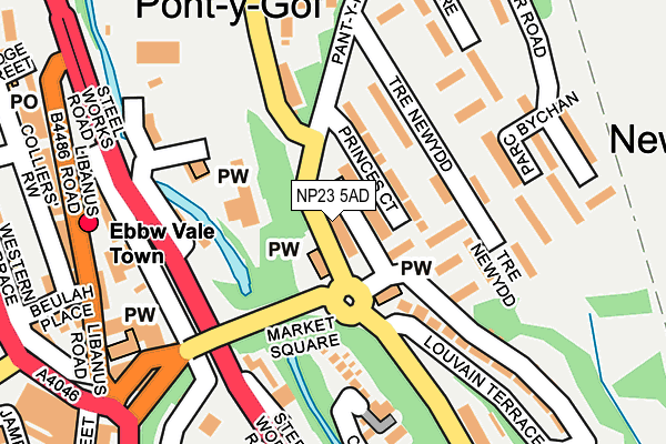 NP23 5AD map - OS OpenMap – Local (Ordnance Survey)