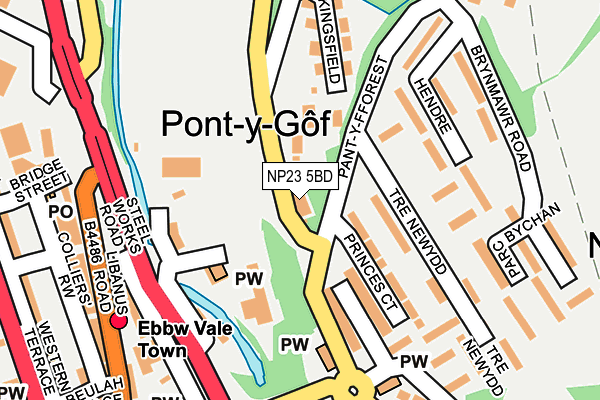 NP23 5BD map - OS OpenMap – Local (Ordnance Survey)