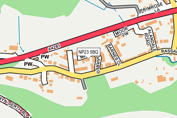 NP23 5BQ map - OS OpenMap – Local (Ordnance Survey)