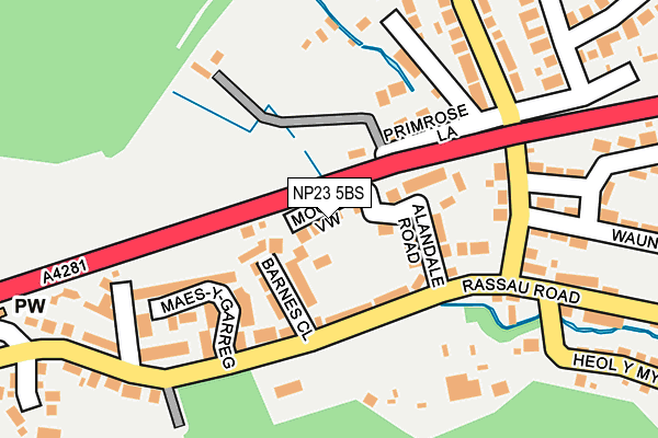 NP23 5BS map - OS OpenMap – Local (Ordnance Survey)