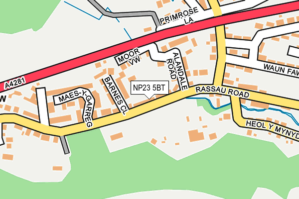 NP23 5BT map - OS OpenMap – Local (Ordnance Survey)