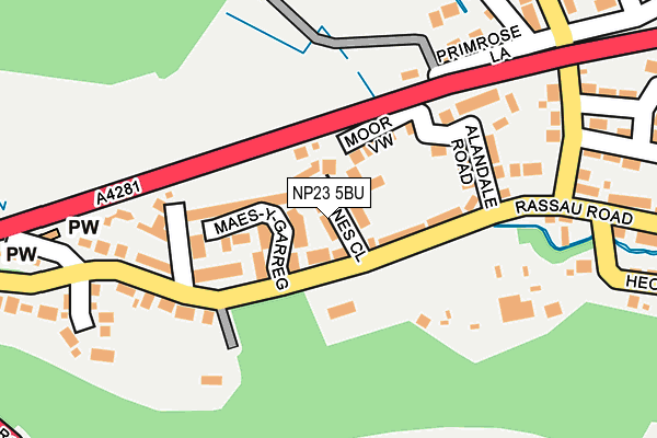 NP23 5BU map - OS OpenMap – Local (Ordnance Survey)