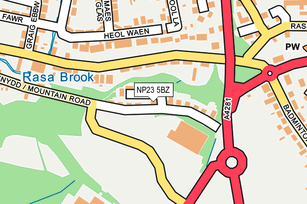 NP23 5BZ map - OS OpenMap – Local (Ordnance Survey)