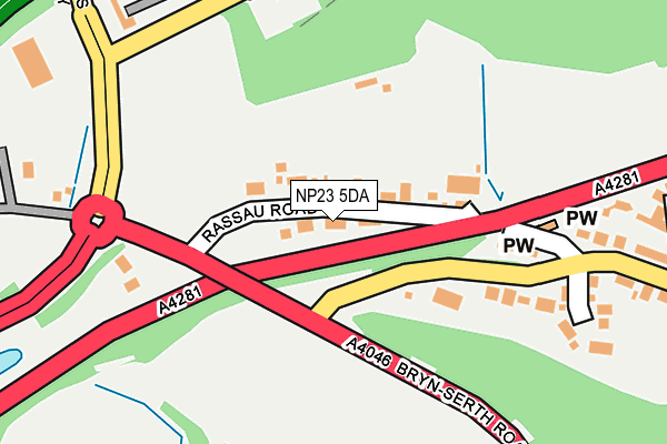 NP23 5DA map - OS OpenMap – Local (Ordnance Survey)