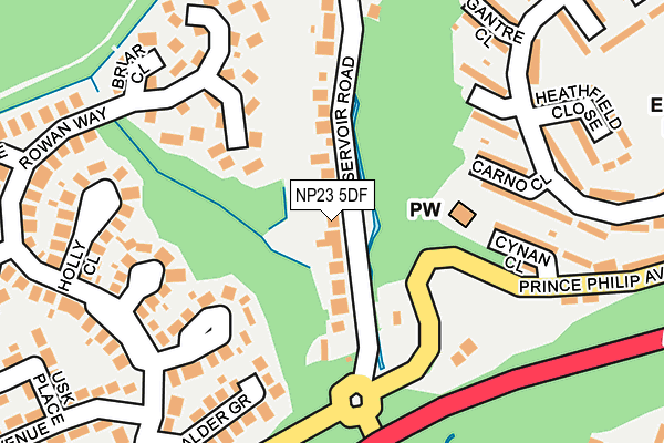 NP23 5DF map - OS OpenMap – Local (Ordnance Survey)