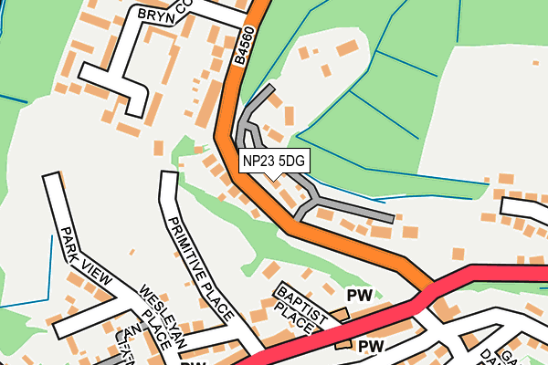 NP23 5DG map - OS OpenMap – Local (Ordnance Survey)
