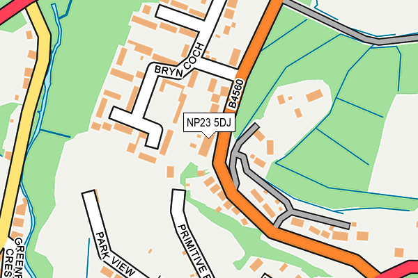 NP23 5DJ map - OS OpenMap – Local (Ordnance Survey)
