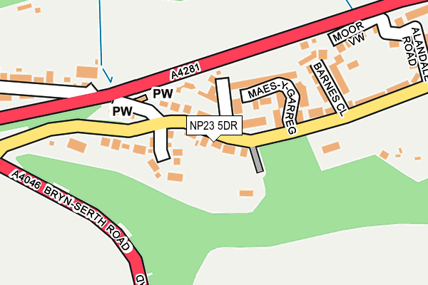 NP23 5DR map - OS OpenMap – Local (Ordnance Survey)