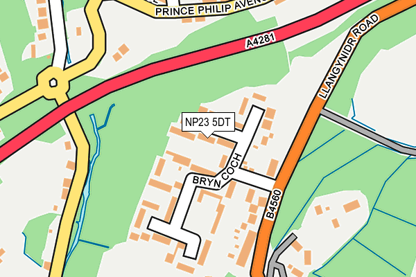 NP23 5DT map - OS OpenMap – Local (Ordnance Survey)