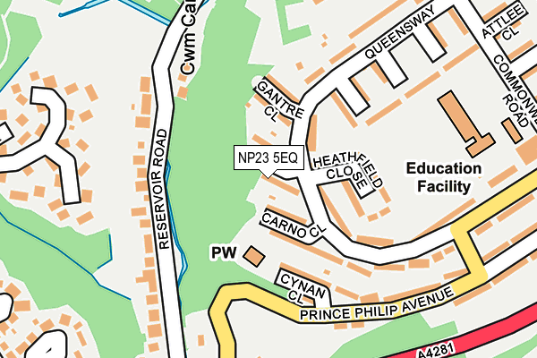 NP23 5EQ map - OS OpenMap – Local (Ordnance Survey)