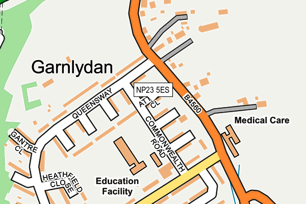 NP23 5ES map - OS OpenMap – Local (Ordnance Survey)