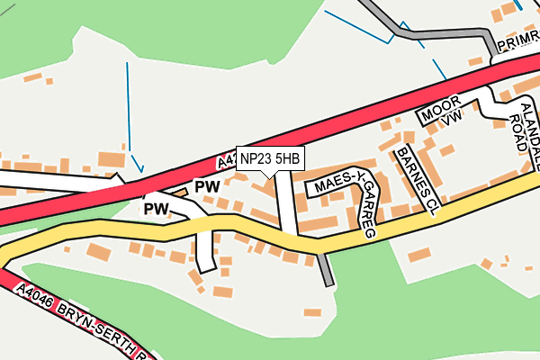 NP23 5HB map - OS OpenMap – Local (Ordnance Survey)