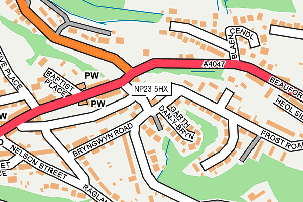 NP23 5HX map - OS OpenMap – Local (Ordnance Survey)