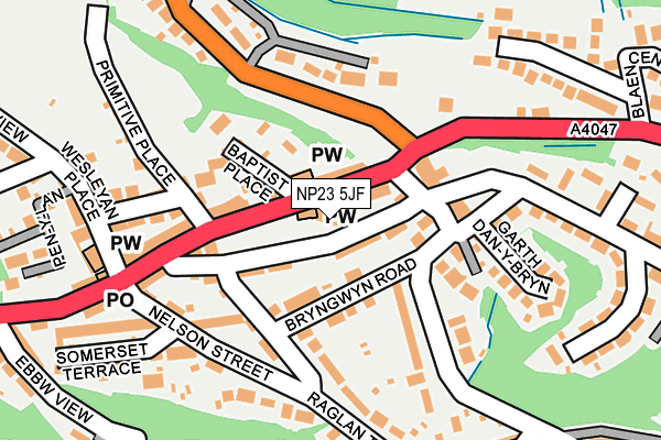 NP23 5JF map - OS OpenMap – Local (Ordnance Survey)