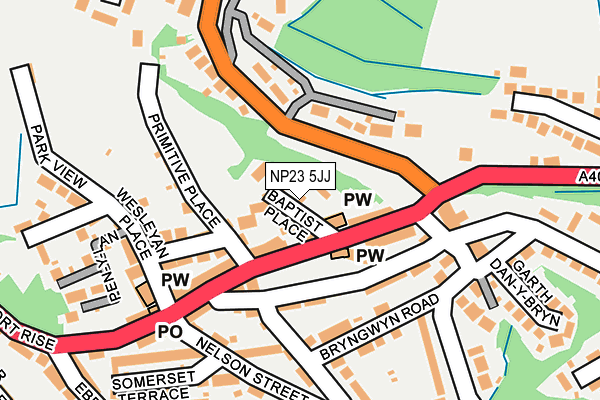 NP23 5JJ map - OS OpenMap – Local (Ordnance Survey)