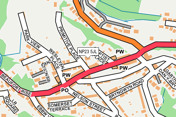 NP23 5JL map - OS OpenMap – Local (Ordnance Survey)
