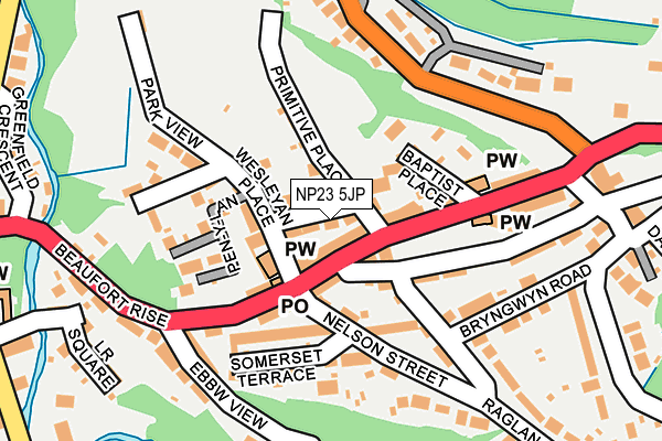 NP23 5JP map - OS OpenMap – Local (Ordnance Survey)