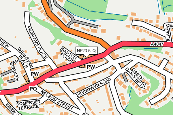 NP23 5JQ map - OS OpenMap – Local (Ordnance Survey)