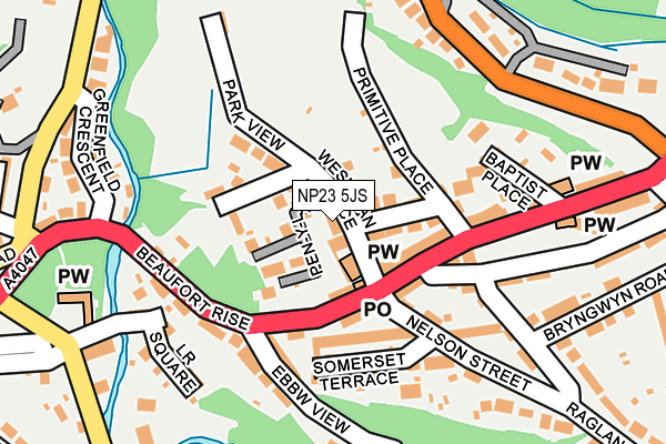 NP23 5JS map - OS OpenMap – Local (Ordnance Survey)