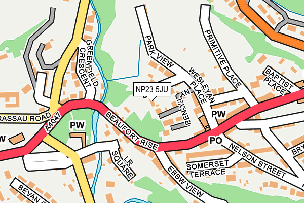 NP23 5JU map - OS OpenMap – Local (Ordnance Survey)