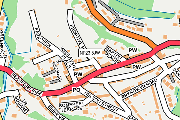 NP23 5JW map - OS OpenMap – Local (Ordnance Survey)