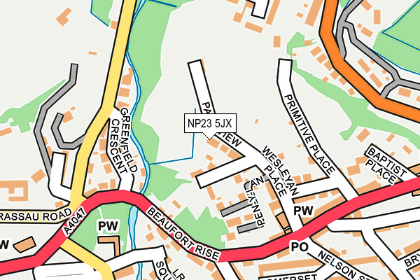 NP23 5JX map - OS OpenMap – Local (Ordnance Survey)