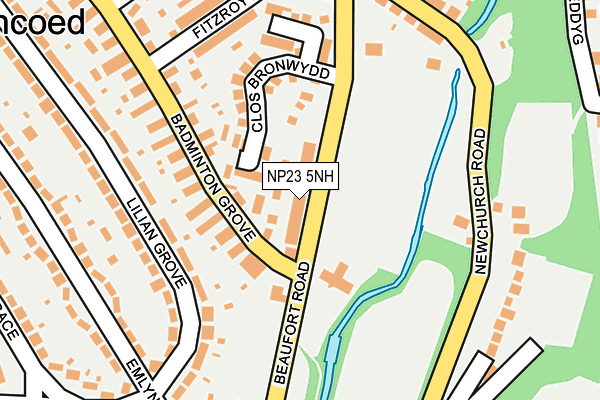 NP23 5NH map - OS OpenMap – Local (Ordnance Survey)