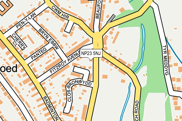 NP23 5NJ map - OS OpenMap – Local (Ordnance Survey)
