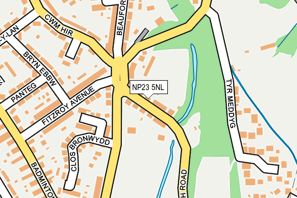 NP23 5NL map - OS OpenMap – Local (Ordnance Survey)