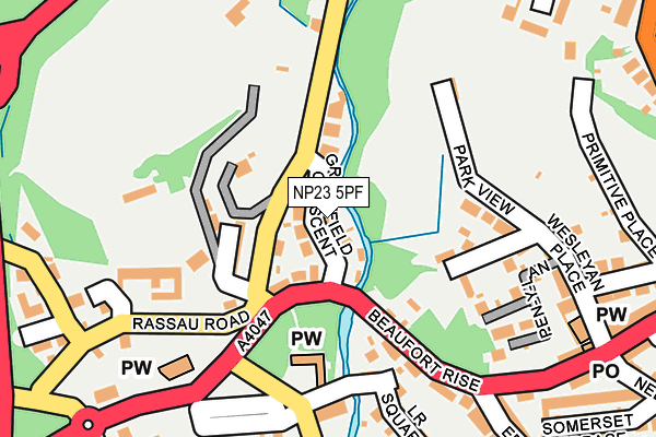 NP23 5PF map - OS OpenMap – Local (Ordnance Survey)