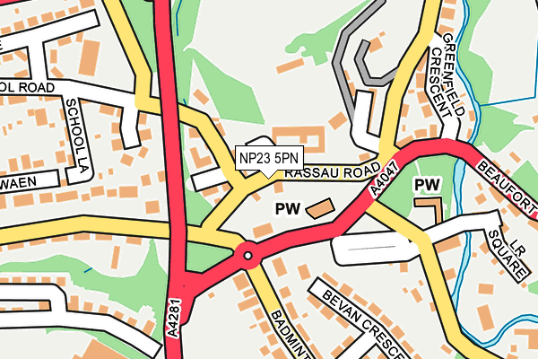 NP23 5PN map - OS OpenMap – Local (Ordnance Survey)