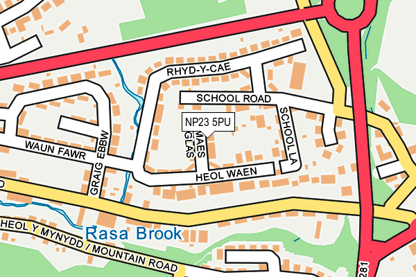 NP23 5PU map - OS OpenMap – Local (Ordnance Survey)