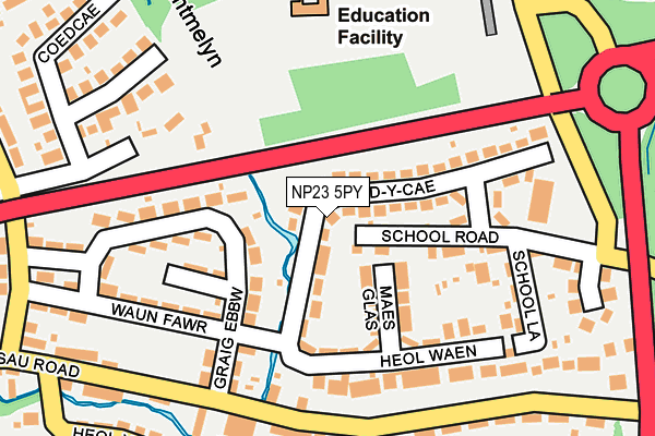 NP23 5PY map - OS OpenMap – Local (Ordnance Survey)