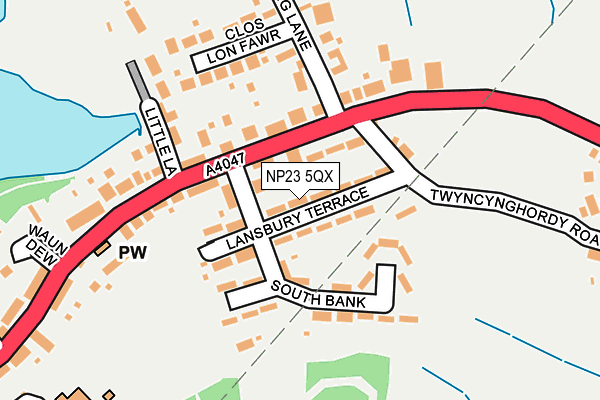 NP23 5QX map - OS OpenMap – Local (Ordnance Survey)