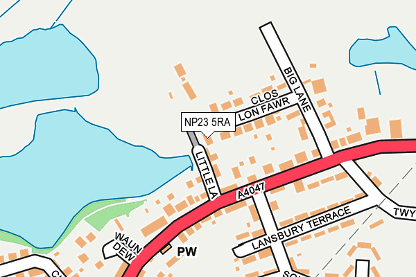 NP23 5RA map - OS OpenMap – Local (Ordnance Survey)