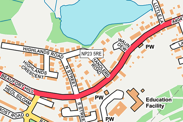 NP23 5RE map - OS OpenMap – Local (Ordnance Survey)