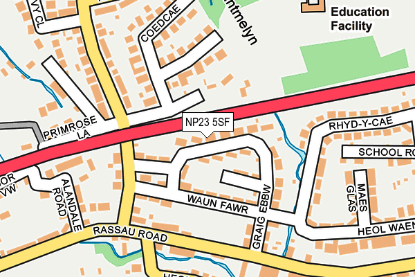 NP23 5SF map - OS OpenMap – Local (Ordnance Survey)