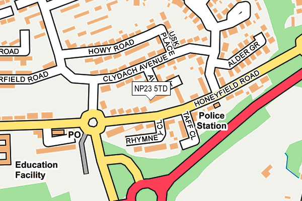NP23 5TD map - OS OpenMap – Local (Ordnance Survey)