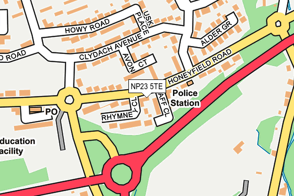 NP23 5TE map - OS OpenMap – Local (Ordnance Survey)