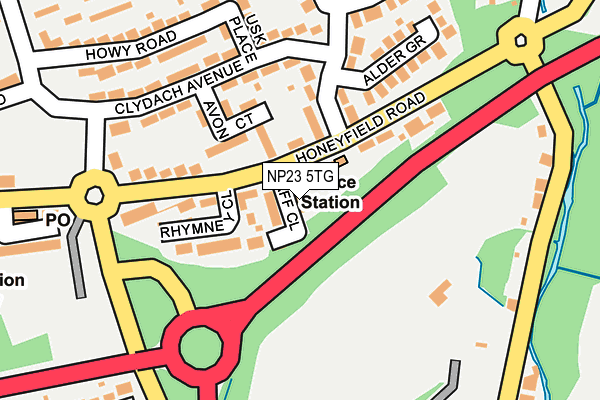 NP23 5TG map - OS OpenMap – Local (Ordnance Survey)