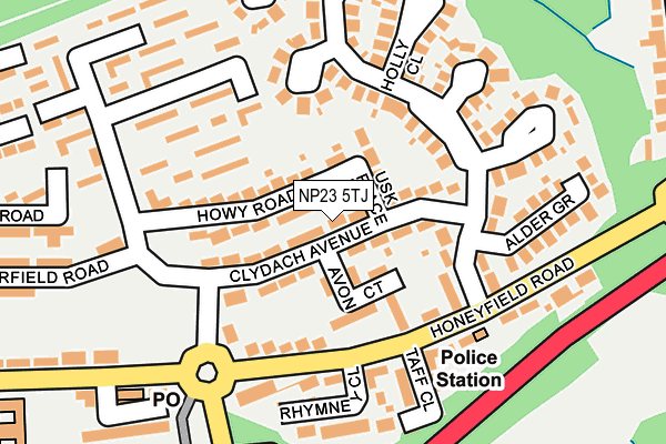 NP23 5TJ map - OS OpenMap – Local (Ordnance Survey)