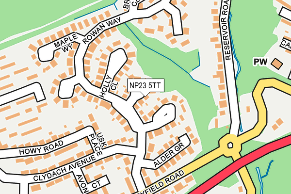 NP23 5TT map - OS OpenMap – Local (Ordnance Survey)