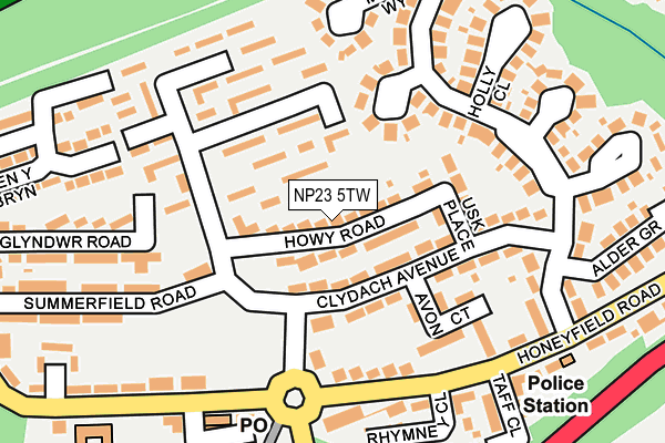NP23 5TW map - OS OpenMap – Local (Ordnance Survey)