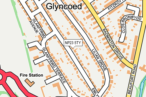 NP23 5TY map - OS OpenMap – Local (Ordnance Survey)